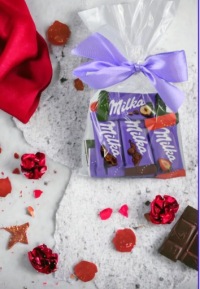 Набор шоколадных конфет Milka Naps, 10 шт., подарок на день рождения, микс