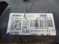 фото thumb №8, Лампа правая передняя перед full led bmw x1 f48 17r