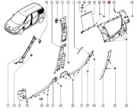 фото thumb №9, Защита стойка c левый задняя renault scenic iii 769350011r