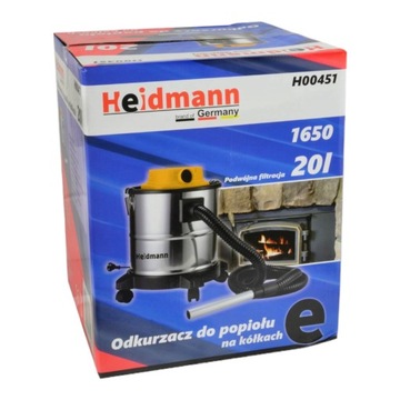 Пылесос Heidmann для золы 1650 Вт 20 л H00451
