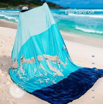 DUŻY KOC NA PLAŻE, PIKNIK, PODRÓŻNY, WĘDRÓWKA - MATA 200x210 WODOODPORNY