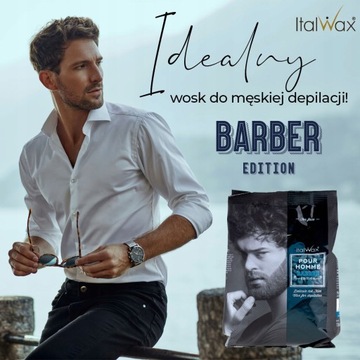 Zestaw ItalWax męska depilacja wosk Barber 500g
