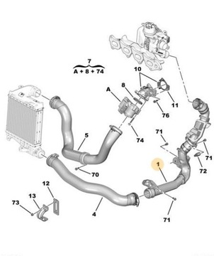 фото thumb №1, Шланг повітря peugeot оригінальний номер 9675758280