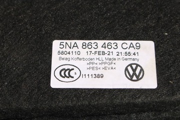 фото thumb №6, Vw tiguan ii ковёр пол багажника 5na863463 ca9 - чёрный 5na 863 463 wyk