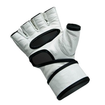 ПЕРЧАТКИ MMA PRO PU r.L белые ALLRIGHT