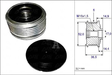 фото thumb №2, Колесо пасове генератора mercedes m266 ina