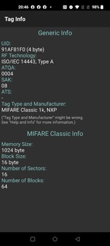 Карта NFC из ПВХ N08 MiFare Classic 1k цвет СИНИЙ СИНИЙ высота PL