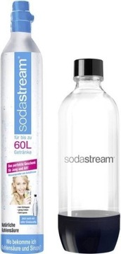 Комплект картриджей SodaStream Cylinder CO2 на 60 л + черная бутылка SodaStream 1 л