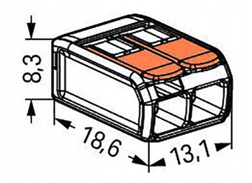 Быстроразъемный разъем Wago 01411 0,14-4 мм² / 2 1 шт.
