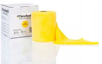 THERABAND РЕЗИНОВАЯ ЛЕНТА ЖЕЛТАЯ 2,5 М + НАБОР ДЛЯ УПРАЖНЕНИЙ