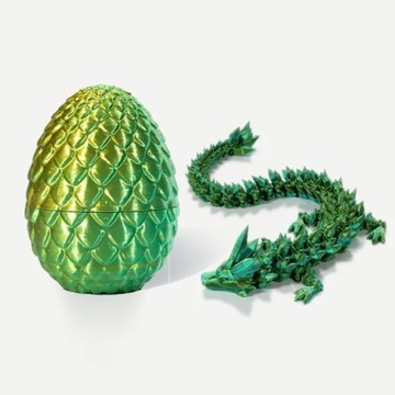 3D-печатная шарнирная скульптура S-образного хрустального дракона