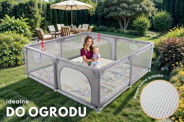 ДЕТСКАЯ РУЧКА XXL С КОВРИКОМ 180x200 см + 4 РУЧКИ И 50 ШАРИКОВ