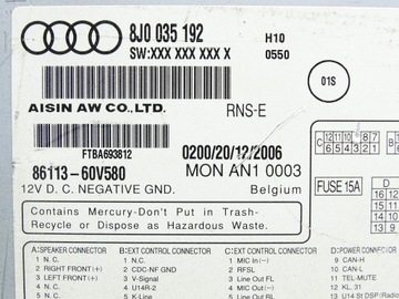 фото thumb №9, Радіо навігація навігація навігація plus rns-e audi tt 8j 8j0035192