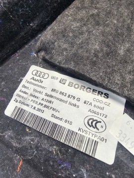 фото thumb №7, Боковина обивка багажника левый зад audi q5 8r 8r0863879g