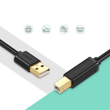 Ugreen USB - USB Type B кабель для принтера, длина 3 м