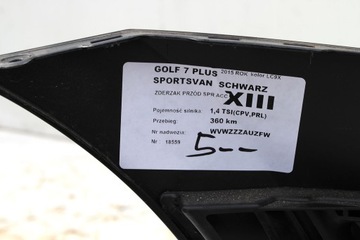 фото thumb №13, Vw sportsvan перед капот крылья бампер pas lc9x цвет: глубокий чёрный prz