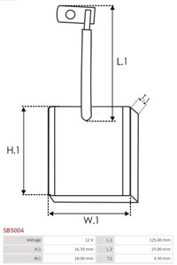 фото thumb №3, Sb5004 щётки стартер as-pl