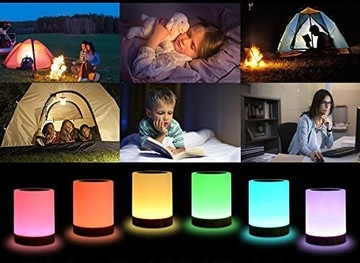 Беспроводной ночник Цвета Сенсорная RGB лампа для детей