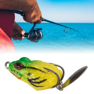 Frog Lure Bass Bait Metalowa cekinowa przynęta w stylu G