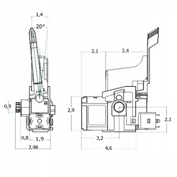 ПЕРЕКЛЮЧАТЕЛЬ FA3-8/1BEK BOSCH GBH 2-26 GBH 2-24
