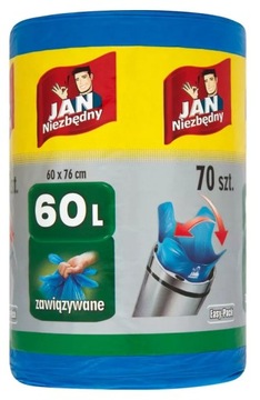 мешки для мусора EASY PACK BLUE JAN NECESSARY 60x76 см 60л 70 шт.