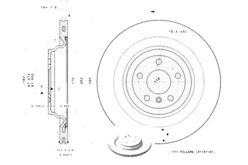 фото thumb №2, Brembo диски гальмівні 2szt. зад l/p високо nawę