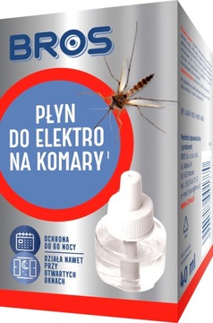 BROS Płyn do Elektro na Komary Biobójcze PRZECIW KOMAROM Ochrona 60 Nocy