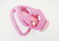 Маленький розовый пояс целомудрия, SISSY Chastity Cage 4 Orings Dilator M
