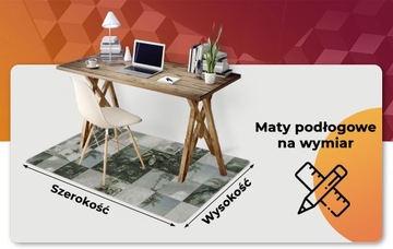 Dywanik pod krzesło szkolna Tropikalny Patchwork