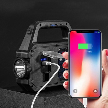 СОЛНЕЧНЫЙ КЕМПИНГОВЫЙ ФАКЕЛ LED COB USB