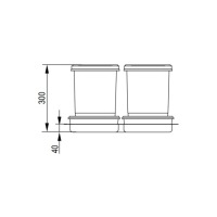 Корзина для сортировки отходов PRAKTIKO для ящика 60 1x15+2x7L REJS