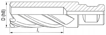 ТРУБОЧНОЕ СВЕРЛО ДЛЯ ТРЕПАНАЦИИ FI 23X25 MM HSS FENES
