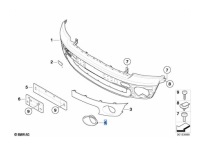 Mini оригінальний номер захист протитуманної фари ліва r55 r56 r57 aso Ціна, фото thumb