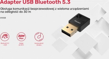 Адаптер Unitek Bluetooth 5.3 BLE USB-A черный