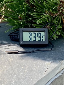 Термометр с ЖК-панелью от -50°C до 100°C, черный