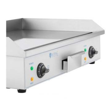 GRILL PŁYTA GRILLOWA GŁADKA ELEKTRYCZNA 2x 2200 W STAL NIERDZEWNA 730 mm