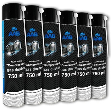 7x AAB COOLING SPRĘŻONE POWIETRZE 750ml + 14xRURKA