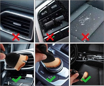 ZESTAW DETAILING CAR 2w1 DO AUTA SAMOCHODU MIĘKKI PĘDZELEK + PĘDZEL Z ETUI