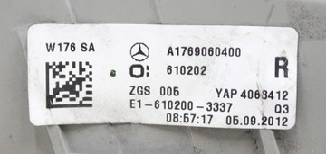 фото thumb №12, Mercedes a класс w176 лампа правая зад задняя led org eu a1769060400