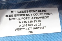 фото thumb №11, Mercedes cl500 coupe модуль сиденье 07r