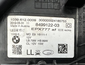 фото thumb №7, Bmw 5 g31 g30 лампа лампи повний led адаптивний led права ліва eu 7439209-01