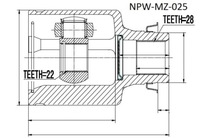 фото thumb №2, Шарнір внутрішній mazda 3 bk /mtm/ правий 1.6 1.3