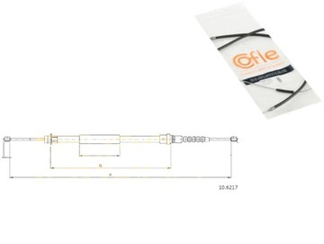 фото thumb №1, Трос тормоза ручного peugeot 607 00- левая трос