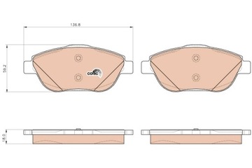 фото thumb №7, Гальмівні колодки ham. citroen p. c3/picasso 09-/ds3 10- trw gdb1926