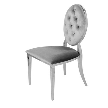 Гламурный стул Ludwik Dark Grey, современные стулья, стеганые с пуговицами