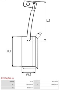 фото thumb №2, Щітка вугільна, генератор as-pl bx204 bulk