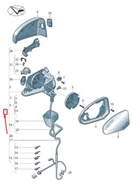 фото thumb №1, Audi q3 f3 передняя часть правый сторона wing mirror rhd 83c857410j9b9