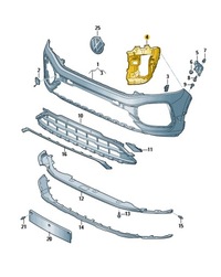 фото thumb №2, Направляющая направляющая бампера vw t-roc r pl
