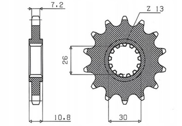 ZESTAW NAPĘD-OWY DID ZVMX SUN YAMAHA MT-09 14-20 TRACER 16-17 XSR 900 16-20