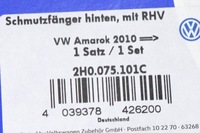 фото thumb №7, Набір задніх бризковики volkswagen amarok 2h0075101c оригінальний